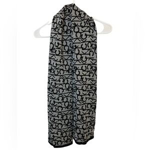 Calvin Klein Black and Silver Knit Scarf